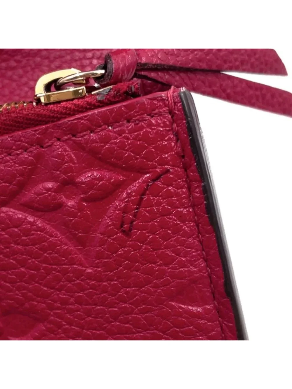 Louis Vuitton Portefeuille Victorine Monogram Empreinte Scarlet Red Trifold